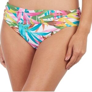 NWT Bleu Rod Beattie Fantasy Island Mid-Rise Bikini Bottoms Size 10 Tropical